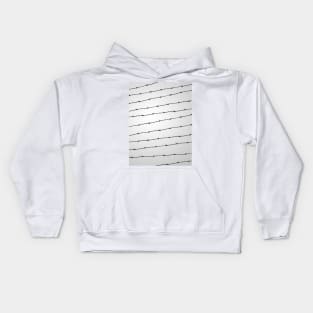 Cool gray white and black barbed wire pattern Kids Hoodie